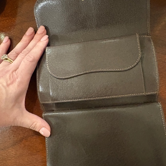 Gucci Monogram Checkbook Wallet with Red and Green Stripe - Picture 6 of 7